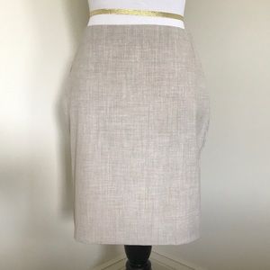 Beige pencil skirt